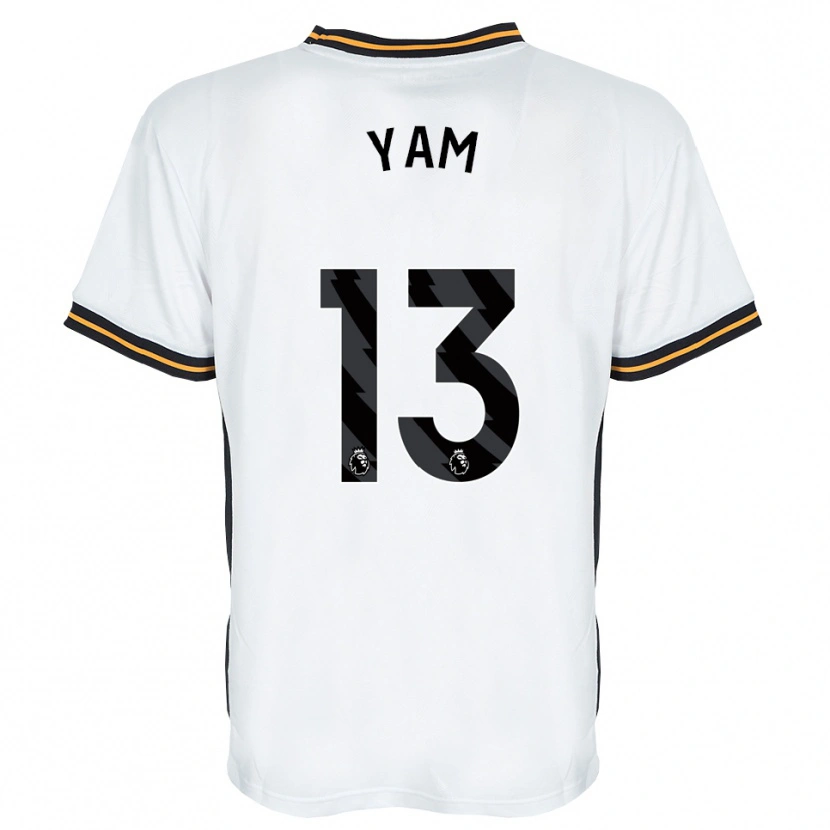 Danxen Kinder Callum Yam #13 Weiß Orange Schwarz Auswärtstrikot Trikot 2026/27 T-Shirt