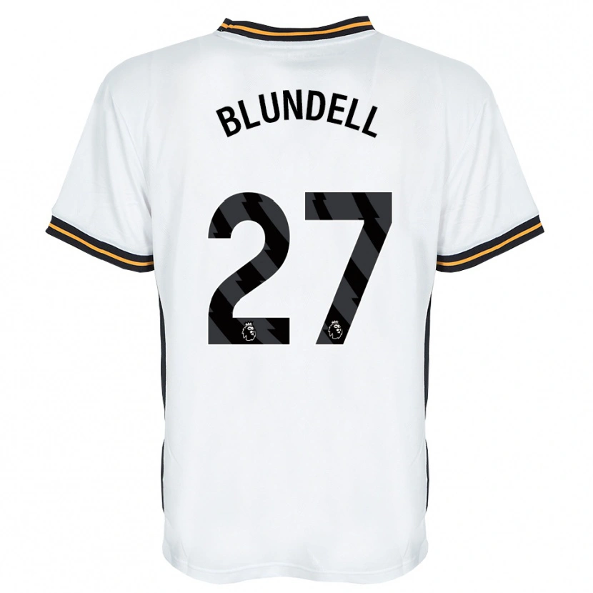 Danxen Kinder Maddie Blundell #27 Weiß Orange Schwarz Auswärtstrikot Trikot 2026/27 T-Shirt