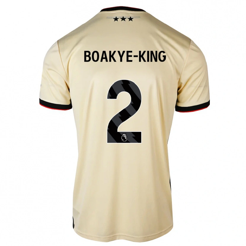 Danxen Kinder Isaac Boakye-King #2 Zitronen-Chiffon Schwarz Rot Auswärtstrikot Trikot 2026/27 T-Shirt
