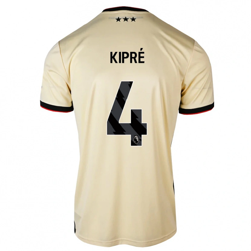Danxen Kinder Cédric Kipré #4 Zitronen-Chiffon Schwarz Rot Auswärtstrikot Trikot 2026/27 T-Shirt