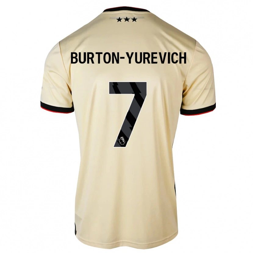 Danxen Kinder Roman Burton-Yurevich #7 Zitronen-Chiffon Schwarz Rot Auswärtstrikot Trikot 2026/27 T-Shirt