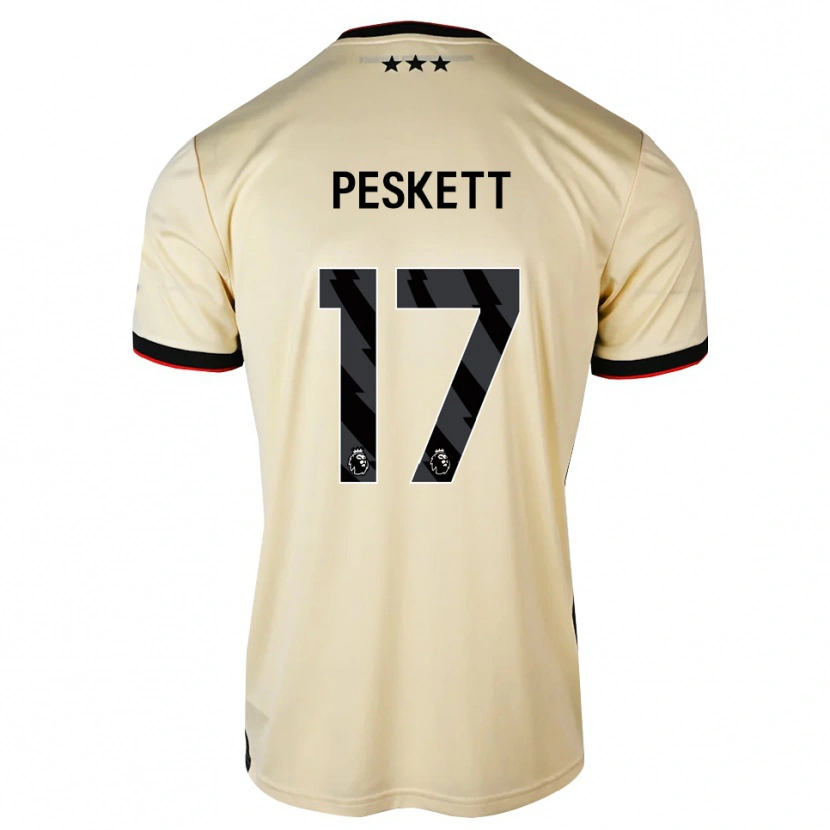 Danxen Kinder Sophie Peskett #17 Zitronen-Chiffon Schwarz Rot Auswärtstrikot Trikot 2026/27 T-Shirt