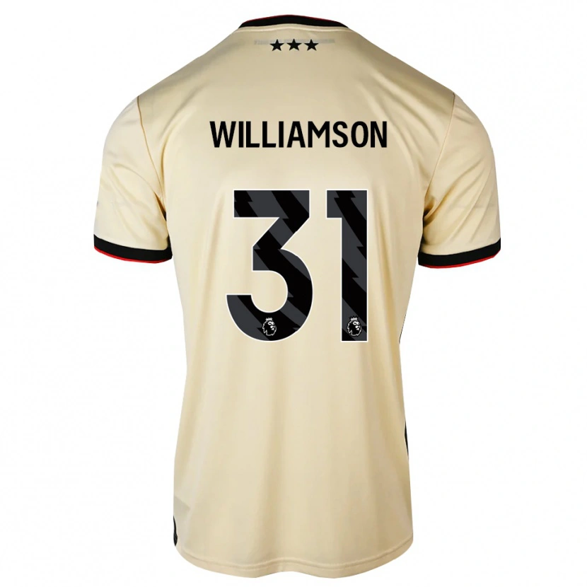 Danxen Kinder Woody Williamson #31 Zitronen-Chiffon Schwarz Rot Auswärtstrikot Trikot 2026/27 T-Shirt