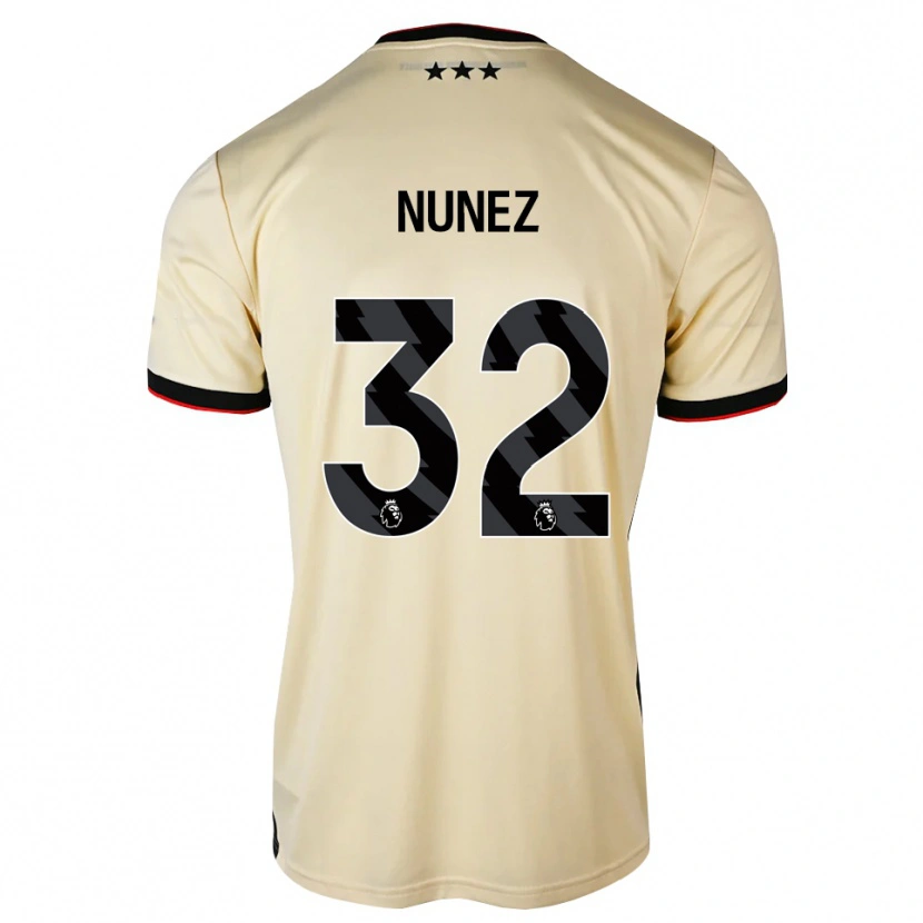 Danxen Kinder Marcelino Núñez #32 Zitronen-Chiffon Schwarz Rot Auswärtstrikot Trikot 2026/27 T-Shirt