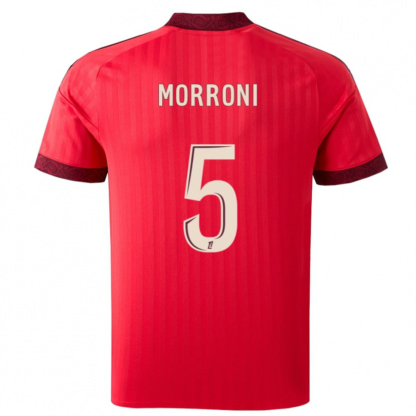 Danxen Kinder Perle Morroni #5 Burgund Rot Weiß Auswärtstrikot Trikot 2026/27 T-Shirt
