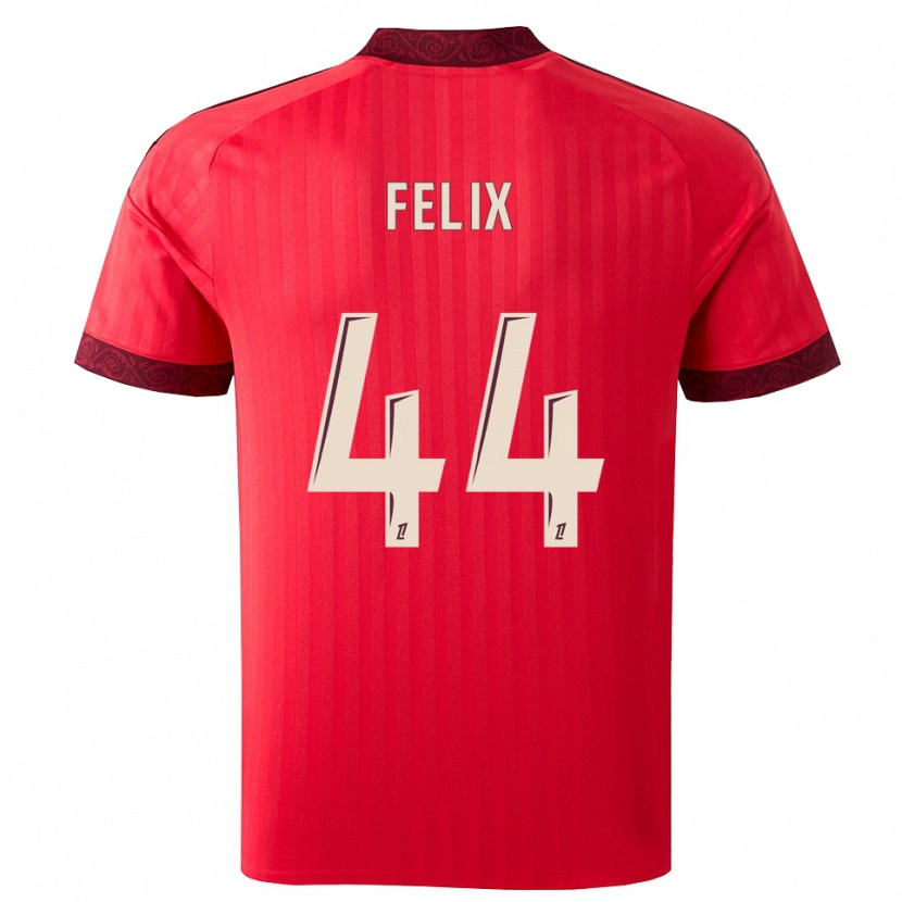 Danxen Kinder Marley Felix #44 Burgund Rot Weiß Auswärtstrikot Trikot 2026/27 T-Shirt