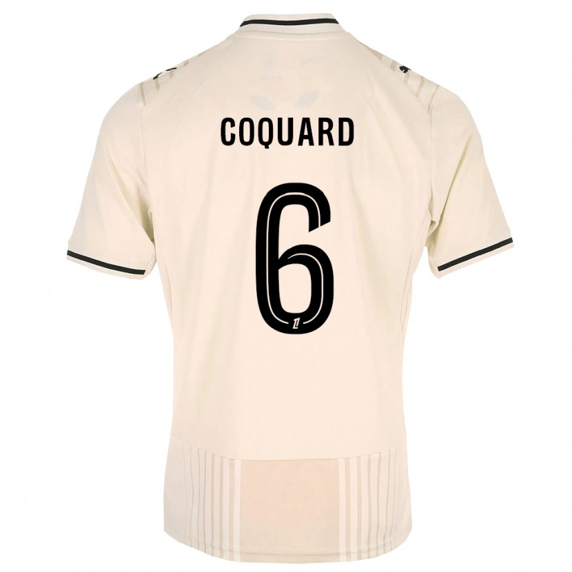 Danxen Kinder Alexis Coquard #6 Altgold Schwarz Antikweiß Auswärtstrikot Trikot 2026/27 T-Shirt