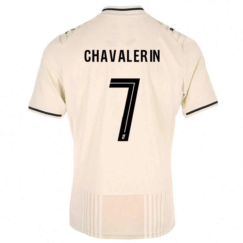 Danxen Kinder Xavier Chavalerin #7 Altgold Schwarz Antikweiß Auswärtstrikot Trikot 2026/27 T-Shirt