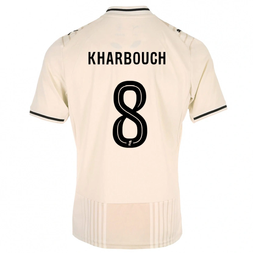 Danxen Kinder Yanis Kharbouch #8 Altgold Schwarz Antikweiß Auswärtstrikot Trikot 2026/27 T-Shirt