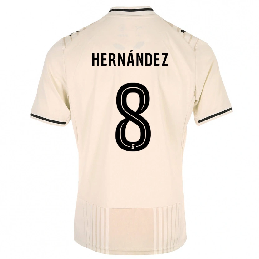 Danxen Kinder Pablo Hernandez #8 Altgold Schwarz Antikweiß Auswärtstrikot Trikot 2026/27 T-Shirt