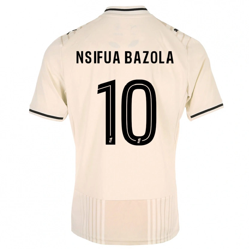 Danxen Kinder Preston Nsifua Bazola #10 Altgold Schwarz Antikweiß Auswärtstrikot Trikot 2026/27 T-Shirt