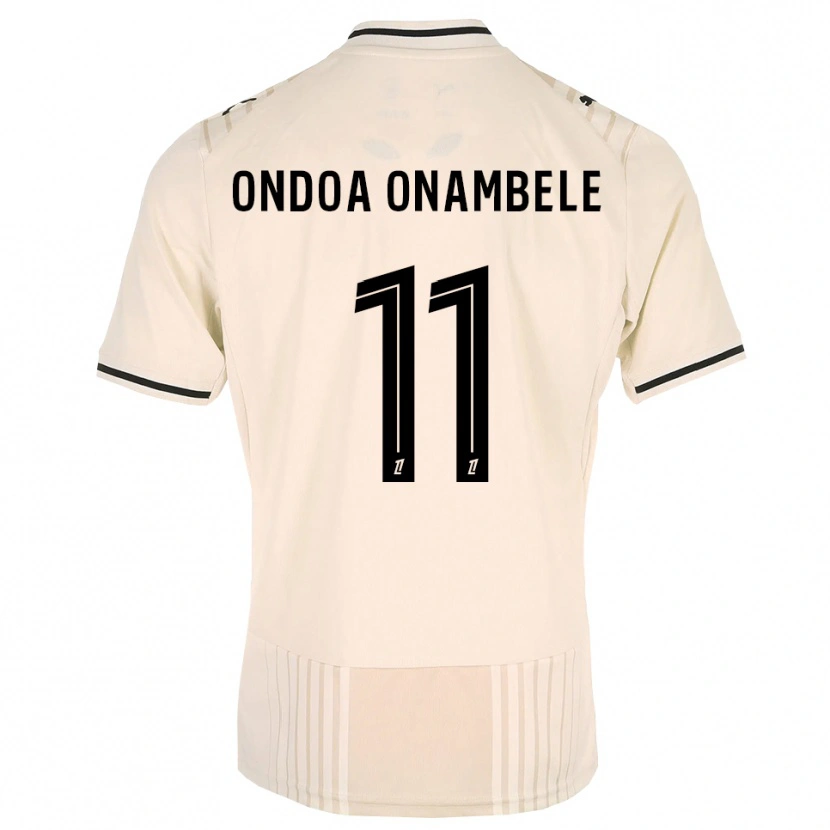 Danxen Kinder Fred Ondoa Onambele #11 Altgold Schwarz Antikweiß Auswärtstrikot Trikot 2026/27 T-Shirt