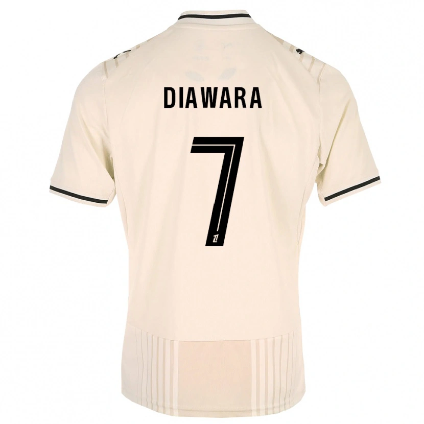Danxen Kinder Kandet Diawara #7 Altgold Schwarz Antikweiß Auswärtstrikot Trikot 2026/27 T-Shirt