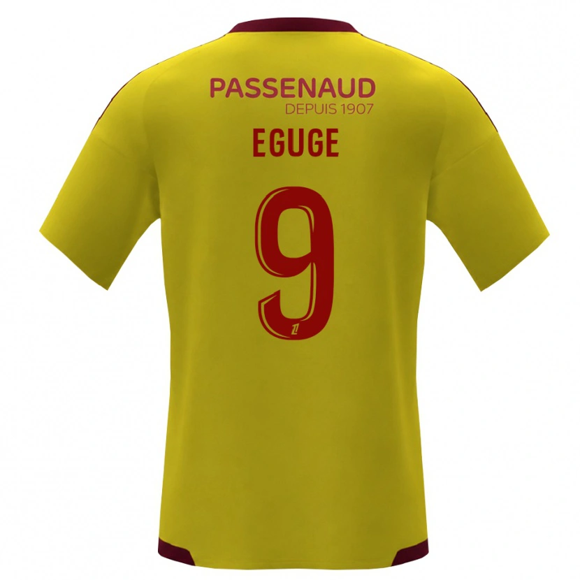 Danxen Kinder Benny Eguge #9 Gelb Rot Grün Auswärtstrikot Trikot 2026/27 T-Shirt