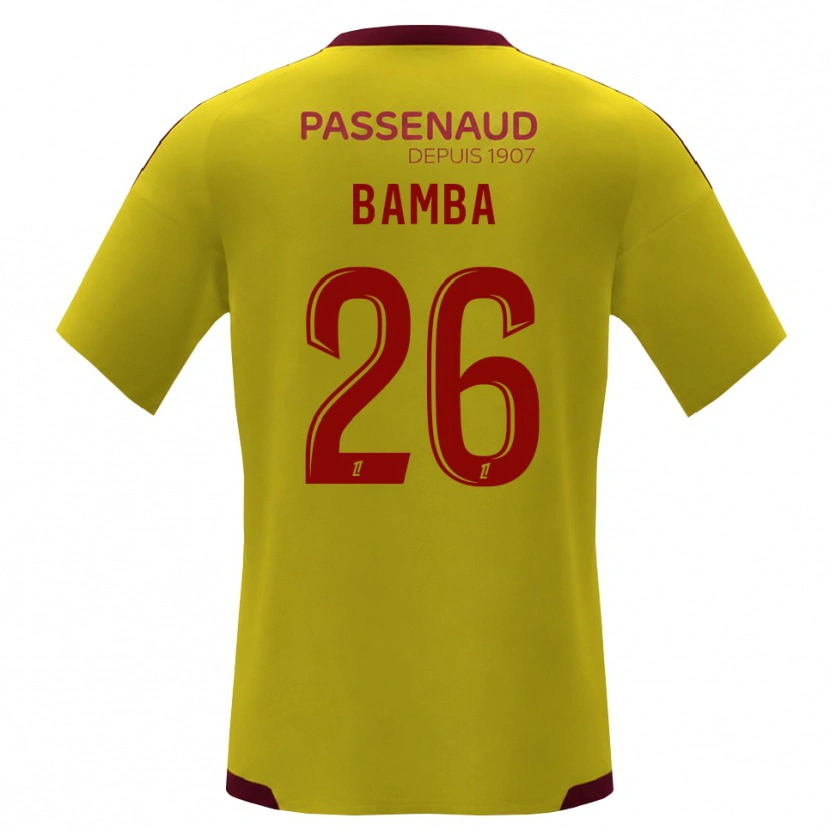 Danxen Kinder Rayan Bamba #26 Gelb Rot Grün Auswärtstrikot Trikot 2026/27 T-Shirt
