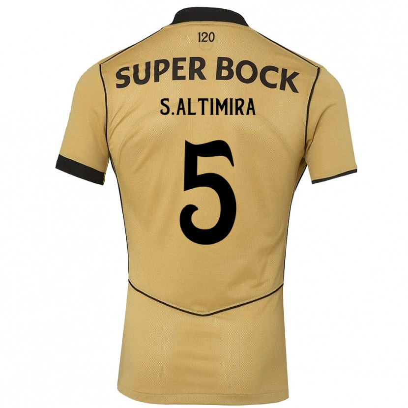 Danxen Kinder Sergi Altimira #5 Goldgelb Schwarz Auswärtstrikot Trikot 2026/27 T-Shirt