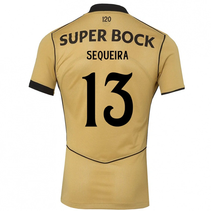 Danxen Kinder Edgar Sequeira #13 Goldgelb Schwarz Auswärtstrikot Trikot 2026/27 T-Shirt