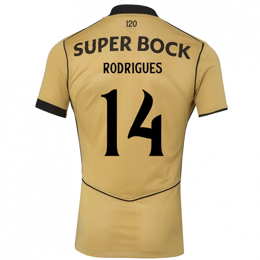 Danxen Kinder Paulo Rodrigues #14 Goldgelb Schwarz Auswärtstrikot Trikot 2026/27 T-Shirt