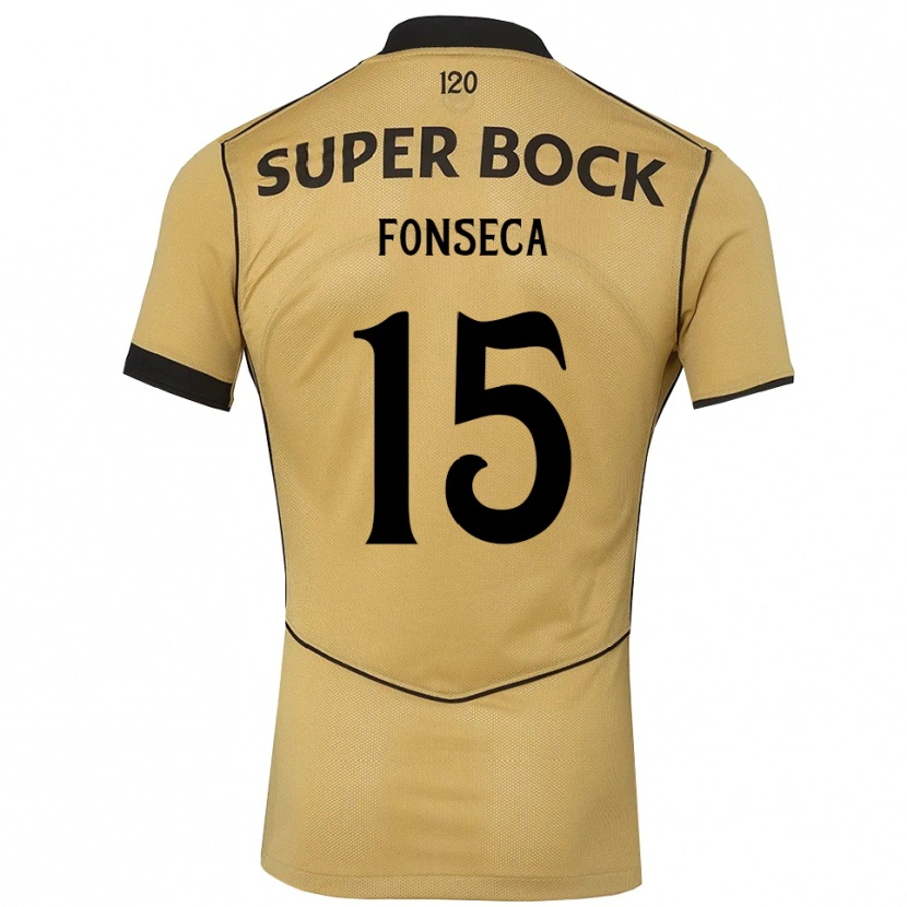Danxen Kinder Beatriz Fonseca #15 Goldgelb Schwarz Auswärtstrikot Trikot 2026/27 T-Shirt