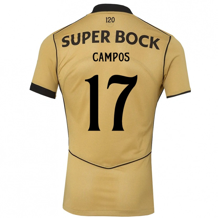 Danxen Kinder Tiago Campos #17 Goldgelb Schwarz Auswärtstrikot Trikot 2026/27 T-Shirt