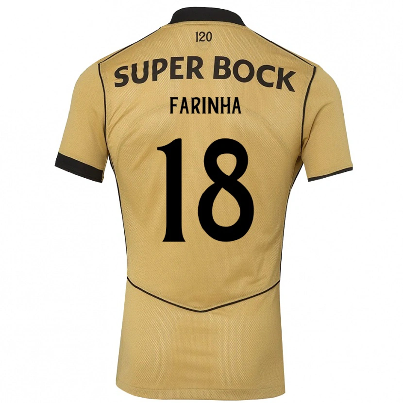 Danxen Kinder Diego Farinha #18 Goldgelb Schwarz Auswärtstrikot Trikot 2026/27 T-Shirt