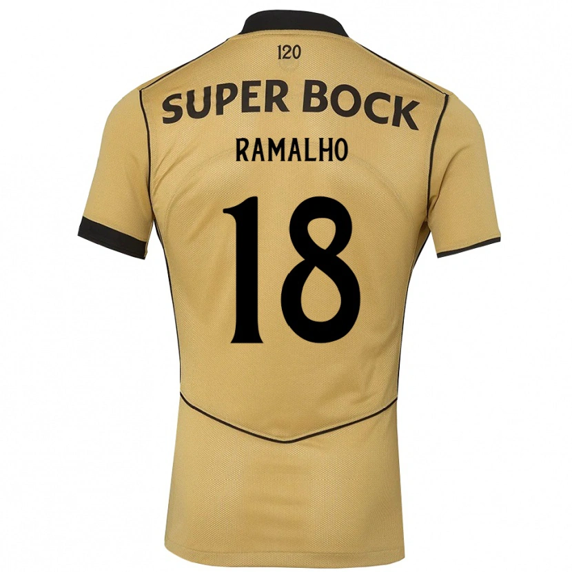 Danxen Kinder Inês Filipa Ramalho Gonçalves #18 Goldgelb Schwarz Auswärtstrikot Trikot 2026/27 T-Shirt