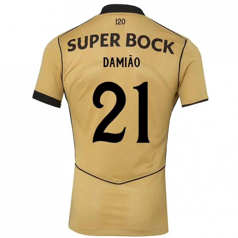 Danxen Kinder Leonardo Damião #21 Goldgelb Schwarz Auswärtstrikot Trikot 2026/27 T-Shirt