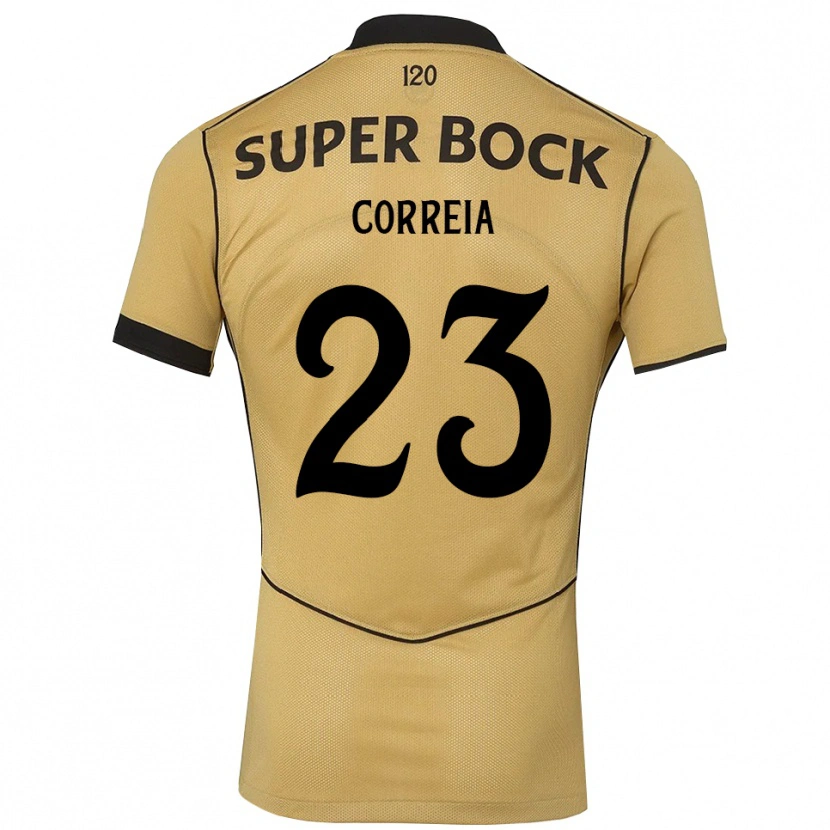 Danxen Kinder Duarte Correia #23 Goldgelb Schwarz Auswärtstrikot Trikot 2026/27 T-Shirt