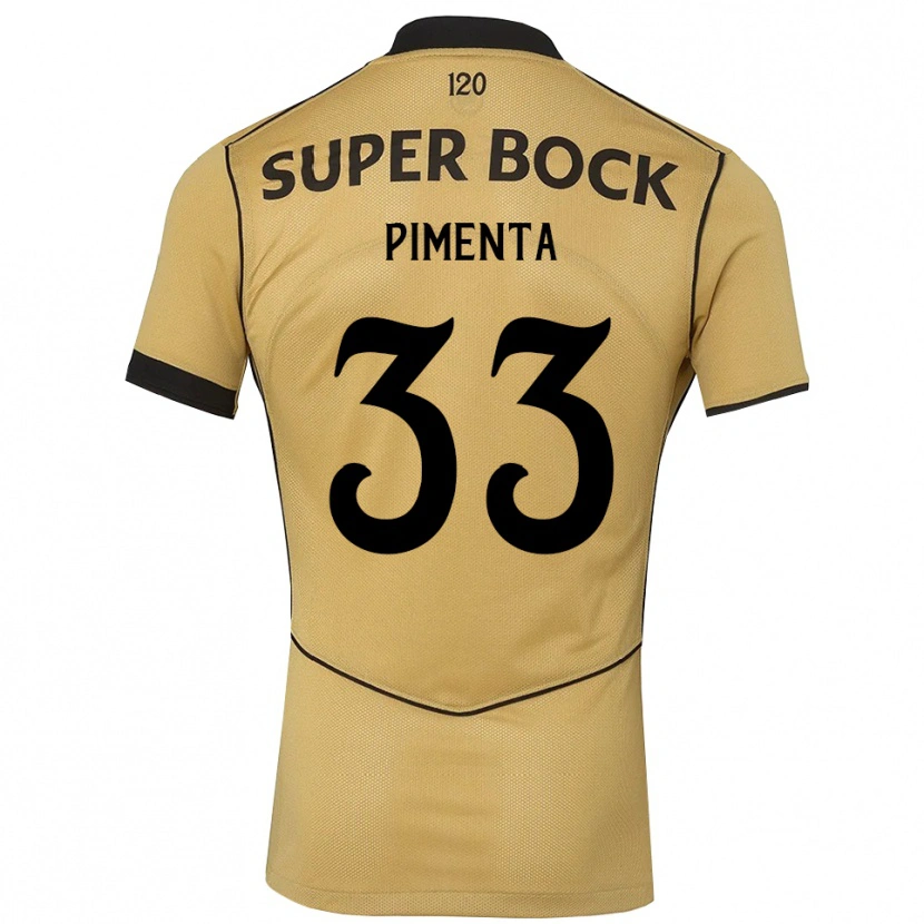 Danxen Kinder Carolina Pimenta #33 Goldgelb Schwarz Auswärtstrikot Trikot 2026/27 T-Shirt