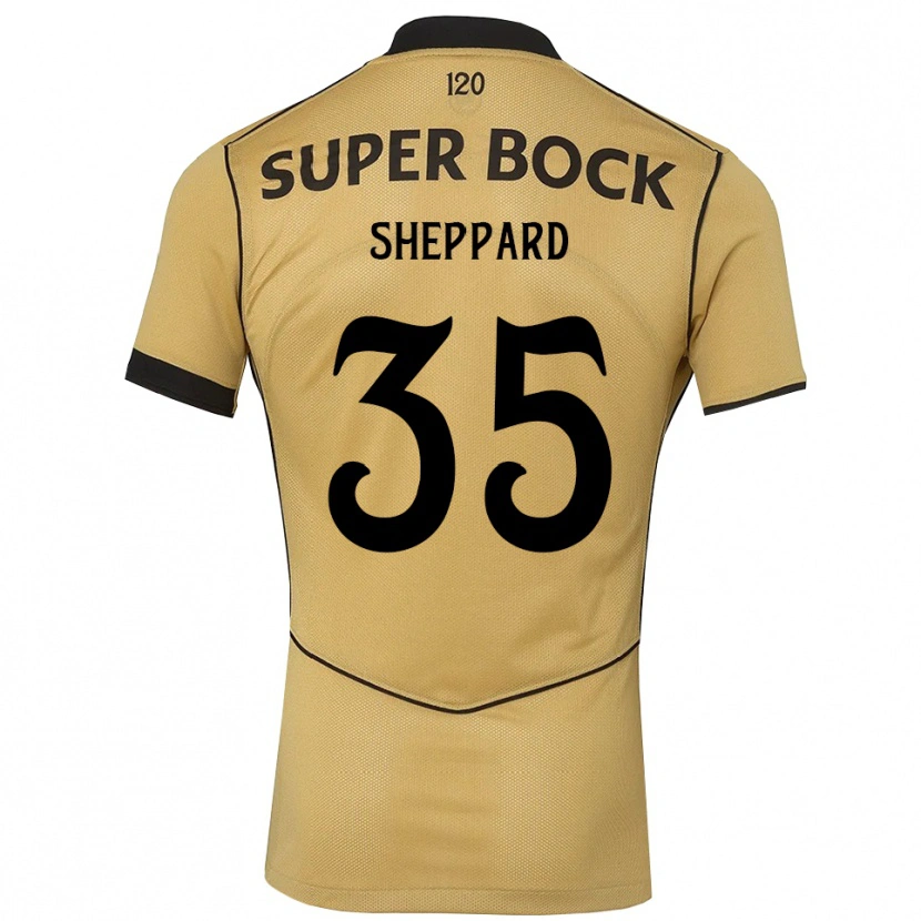 Danxen Kinder Catriona Sheppard #35 Goldgelb Schwarz Auswärtstrikot Trikot 2026/27 T-Shirt