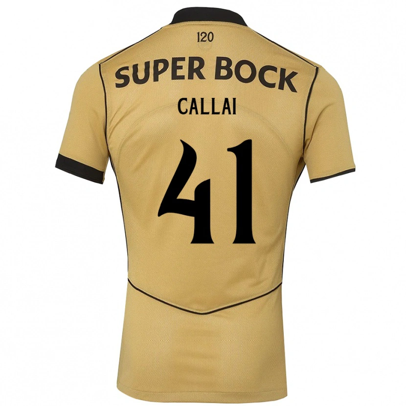 Danxen Kinder Diego Callai #41 Goldgelb Schwarz Auswärtstrikot Trikot 2026/27 T-Shirt