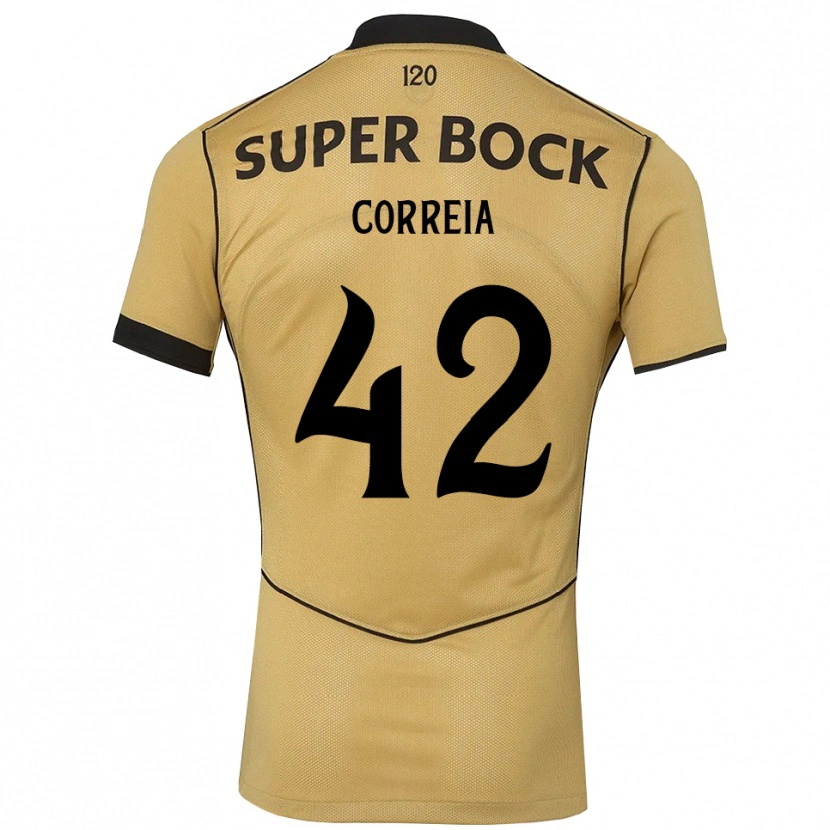 Danxen Kinder Leonete Maísa Nozerand Correia #42 Goldgelb Schwarz Auswärtstrikot Trikot 2026/27 T-Shirt