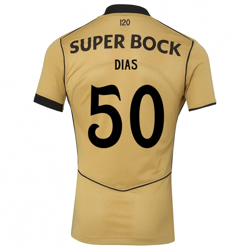 Danxen Kinder Rodrigo Dias #50 Goldgelb Schwarz Auswärtstrikot Trikot 2026/27 T-Shirt
