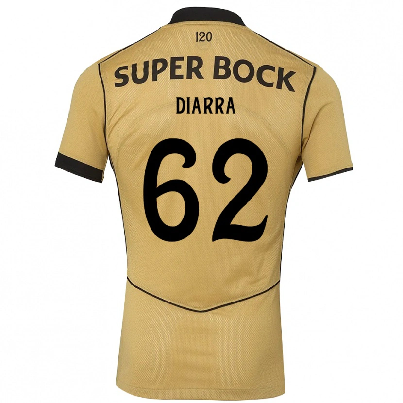 Danxen Kinder Ibrahim Diarra #62 Goldgelb Schwarz Auswärtstrikot Trikot 2026/27 T-Shirt