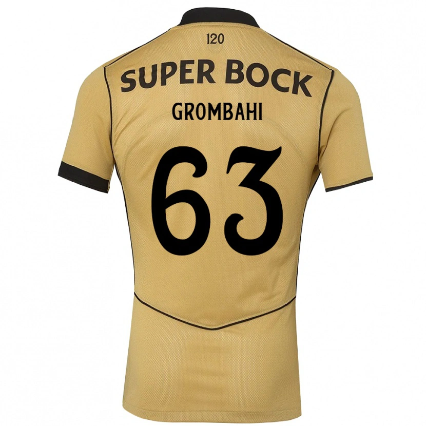 Danxen Kinder Chris Grombahi #63 Goldgelb Schwarz Auswärtstrikot Trikot 2026/27 T-Shirt