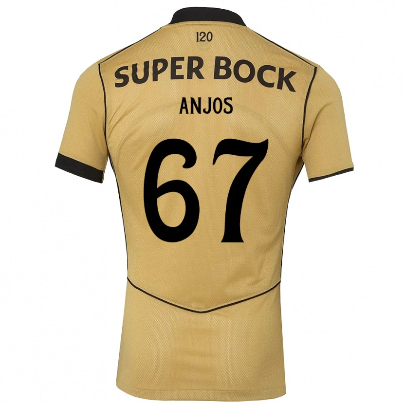Danxen Kinder Lucas Anjos #67 Goldgelb Schwarz Auswärtstrikot Trikot 2026/27 T-Shirt