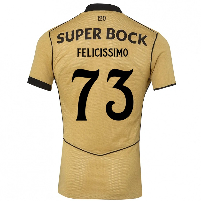 Danxen Kinder Eduardo Felicíssimo #73 Goldgelb Schwarz Auswärtstrikot Trikot 2026/27 T-Shirt