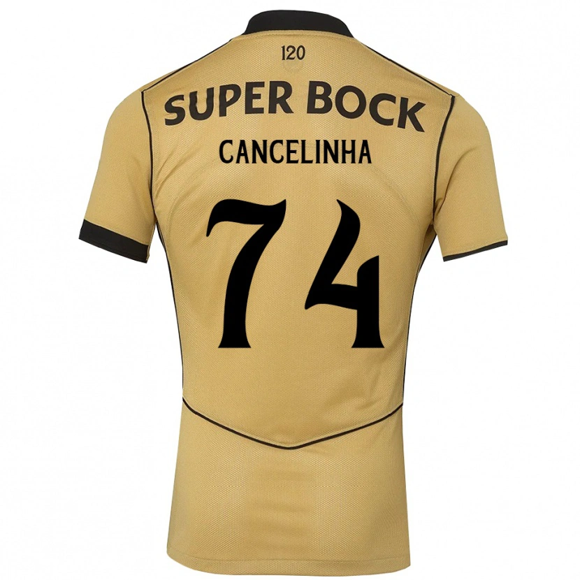 Danxen Kinder Érica Cancelinha #74 Goldgelb Schwarz Auswärtstrikot Trikot 2026/27 T-Shirt