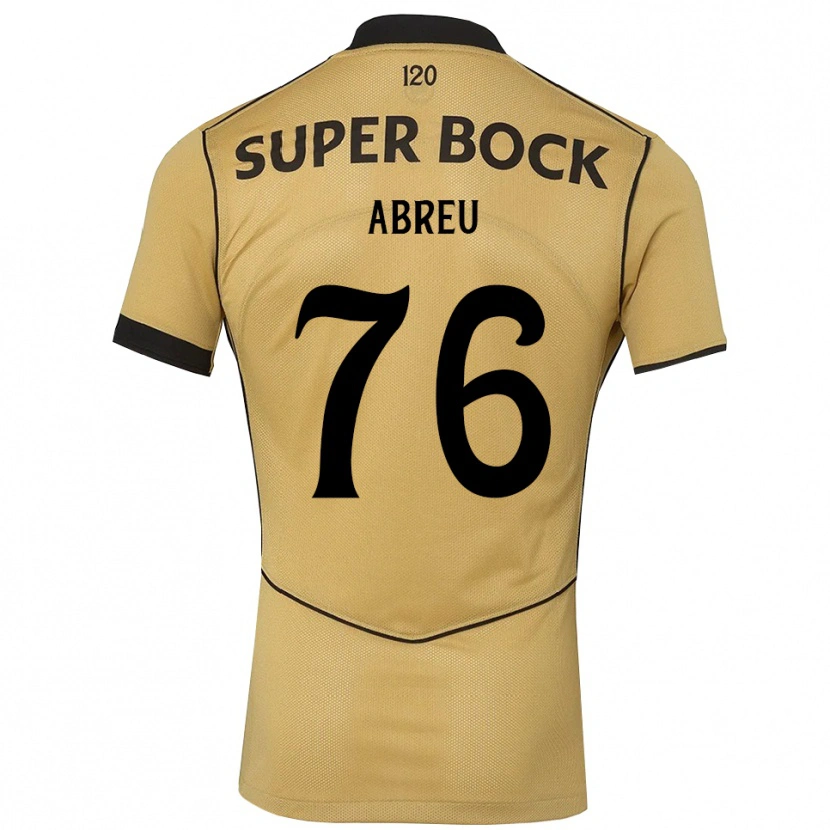 Danxen Kinder Diogo Abreu #76 Goldgelb Schwarz Auswärtstrikot Trikot 2026/27 T-Shirt