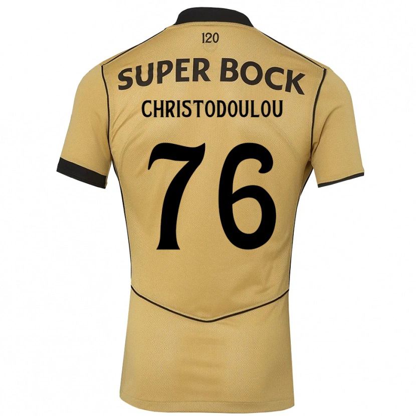 Danxen Kinder Argyris Christodoulou #76 Goldgelb Schwarz Auswärtstrikot Trikot 2026/27 T-Shirt