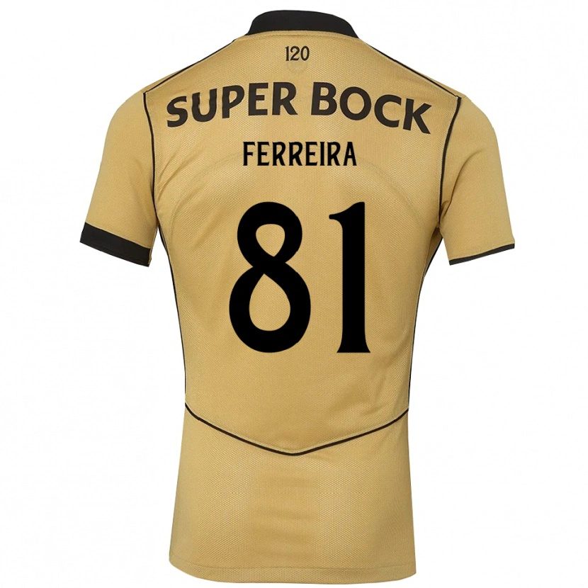 Danxen Kinder Sandro Ferreira #81 Goldgelb Schwarz Auswärtstrikot Trikot 2026/27 T-Shirt