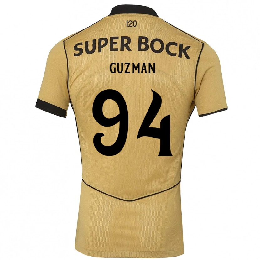 Danxen Kinder Víctor Guzmán #94 Goldgelb Schwarz Auswärtstrikot Trikot 2026/27 T-Shirt