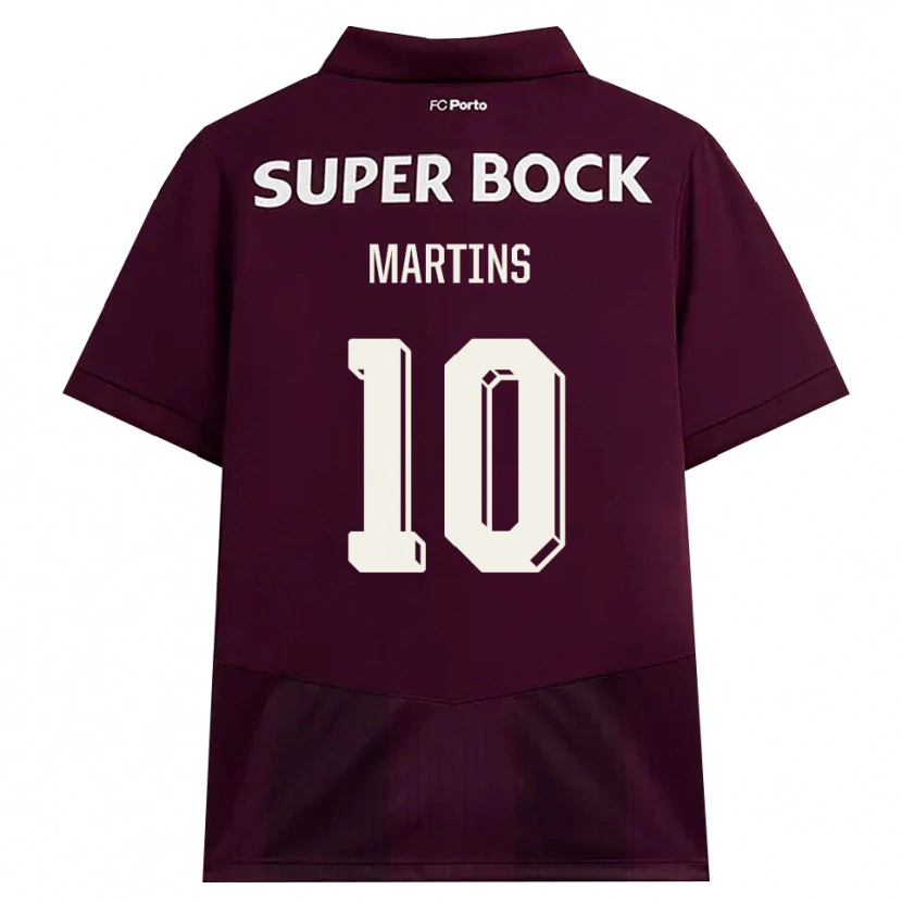 Danxen Kinder Eduardo Martins #10 Burgund Weiß Auswärtstrikot Trikot 2026/27 T-Shirt