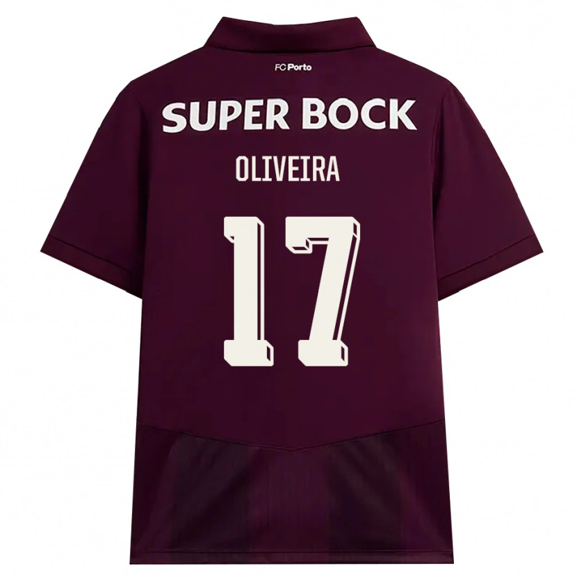 Danxen Kinder Rodrigo Oliveira #17 Burgund Weiß Auswärtstrikot Trikot 2026/27 T-Shirt