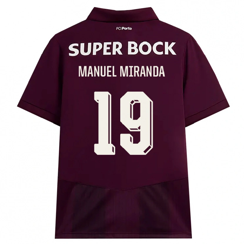 Danxen Kinder Manuel Miranda #19 Burgund Weiß Auswärtstrikot Trikot 2026/27 T-Shirt