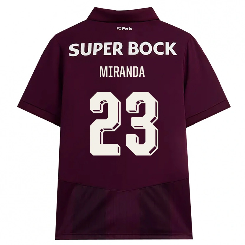 Danxen Kinder João Miranda #23 Burgund Weiß Auswärtstrikot Trikot 2026/27 T-Shirt