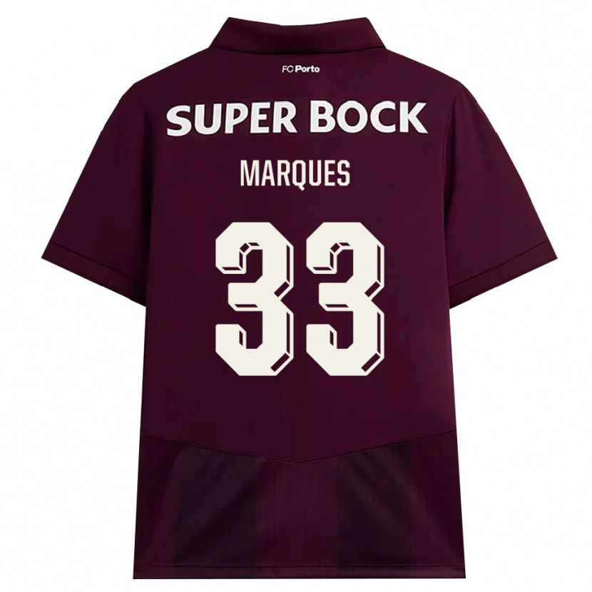 Danxen Kinder Bárbara Marques #33 Burgund Weiß Auswärtstrikot Trikot 2026/27 T-Shirt