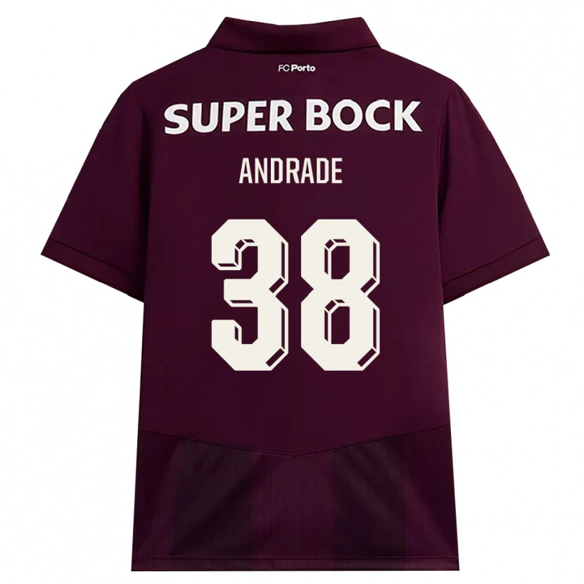 Danxen Kinder Fernando Andrade #38 Burgund Weiß Auswärtstrikot Trikot 2026/27 T-Shirt