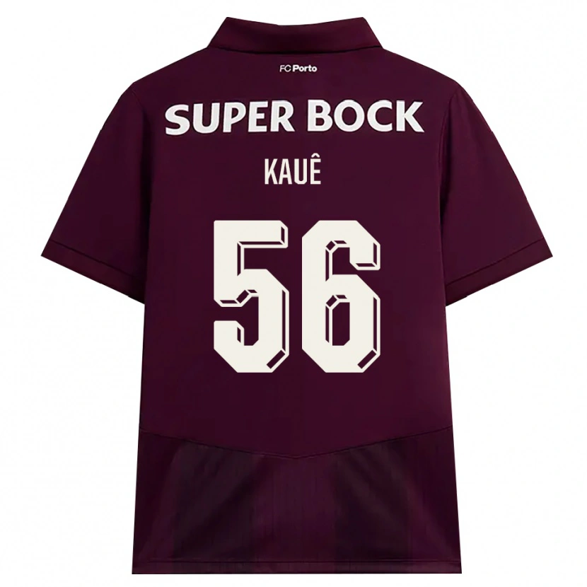 Danxen Kinder Kauê Rodrigues Pessanha #56 Burgund Weiß Auswärtstrikot Trikot 2026/27 T-Shirt