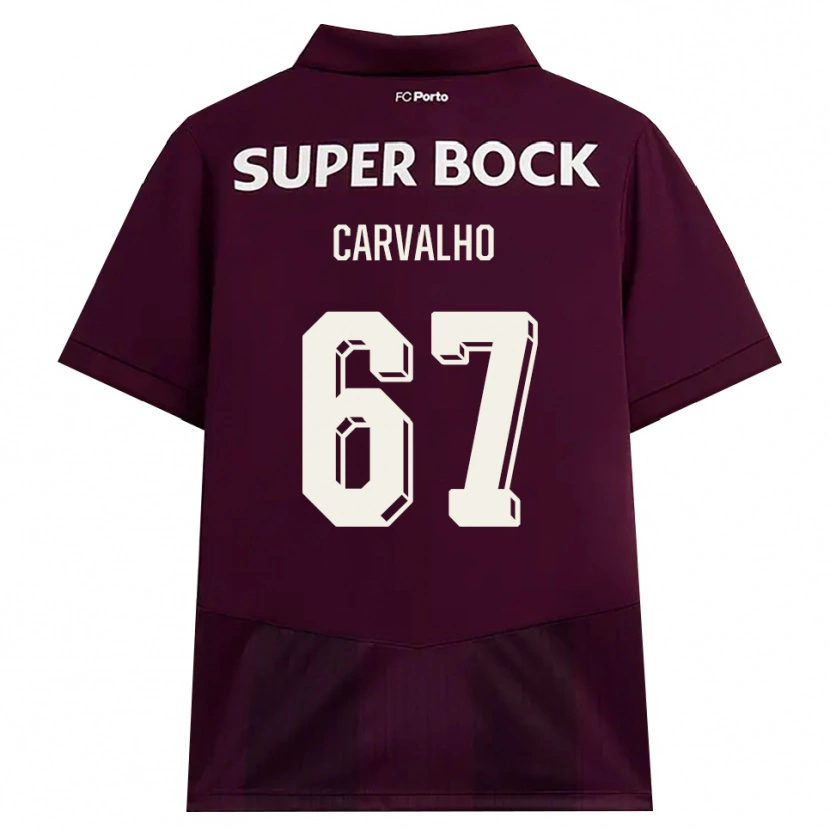 Danxen Kinder Guilherme Carvalho #67 Burgund Weiß Auswärtstrikot Trikot 2026/27 T-Shirt